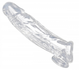 Penishülle realistisch m. Hodenstrecker transparent TPE