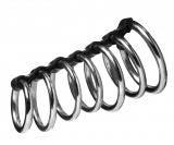 Penisringe Gates-of-Hell 7 Stahlringe & Leder