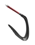 Premium Flogger Peitsche lang Bala Muchi hard rot-schwarz