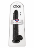 Giant Dildo w. Suction Base King Cock 14 Inch Balls black