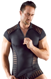 Shirt m. transparenten Streifeneinsätzen Mikrofaser