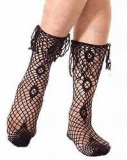 Socks Fishnet knitted black
