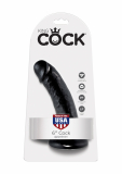 Strap-On Dildo m. Saugfuss King Cock 6 Inch schwarz