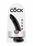 Strap-On Dildo m. Saugfuss King Cock 7 Inch schwarz