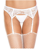 Strumpfhalter Gürtel aus Spitze weiss