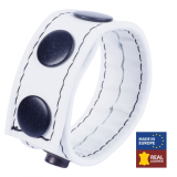 The-RED Cockring avec fermeture à pression Cocky cuir blanc