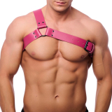 The-RED Schulter-Harness Leder pink L-XL