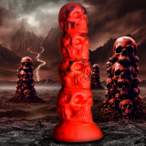 Totenkopf-Dildo Creature Cocks Doom m. Saugfuss Silikon