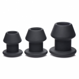 Tunnel-Plugs 3er-Set Gape-Grommets Silikon