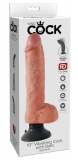 Vibromasseur avec ventouse amovible King Cock 10 inch Balls peau