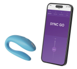 We-Vibe Sync Go Couples Vibrator w. App aqua