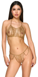 Jewelry Chain Top & Thong gold-colored