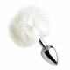 Butt Plug Rabbit Tail Fluffy Bunny white Aluminium