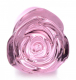 Analplug Pink Rose large Borsilikatglas