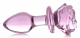 Analplug Pink Rose medium Borsilikatglas
