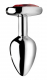 Analplug Rotes Herz Aluminium small