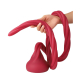 Analschlange extrem Deepleasure Silikon 150x3.5cm rot gedrehte Form starker Saugfuss von DEEPLEASURE kaufen