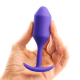 B-Vibe Snug Plug 2 Analplug m. Innengewichten violett mit rotierenden Kugeln im Kopf flexibel 3.1cm Durchmesser kaufen