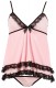 Babydoll & String Netz & Spitze pink