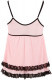 Babydoll & String Netz & Spitze pink