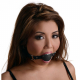 Mouth Gag w. Silicone Ball & Leather Straps Classic black