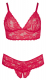 Soutien-gorge & string ouvert Rio dentelle rouge grandes tailles