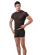 Boxer Shorts transparent schwarz Herren-Shorts aus schwarz-transparentem Feinnetz günstig kaufen