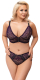 Bustier & Panty w. Front Closure Lace large Sizes purple