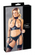 Harnais pectoral & slip à jarretelles brillant mat