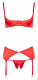 Bügelhebe Straps & G-String ouvert rot