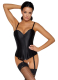 Corset w. Zipper & Lacing Satin with 7 shaping Rods per Side underlaid Lacing with Metal-Rods reinforced @Back buy cheap