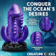 Creature Cocks Leviathan Silikondildo m. Saugfuss violetter Fantasiedildo mit Tentakeln Rippen & Noppen kaufen