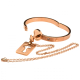 Damenarmband abschliessbar & Halskette m. Schlüssel rosegold BdSM Schmuckset aus Wolframstahl günstig kaufen