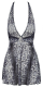Dessous-Minikleid Schlangenhaut-Optik m. Nackenträger leicht-luftiger Netzstoff mit Snakeskin-Print günstig kaufen