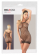 Dessous-Minikleid transparent Grobnetz