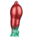 Gode gonflable double densité silicone AEROSX 10 pouces rouge-vert avec ventouse pompe amovible acheter à bas prix