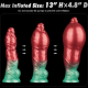 Gode gonflable Double Densité Silicone AEROSX 10 pouces rouge-vert Ventouse pompe amovible de LOVETOY acheter