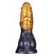 Dildo aufblasbar Dual Density Silikon AEROSX 7.5-Inch gold-schwarz mit starkem Saugfuss abnehmbare Ball-Pumpe kaufen