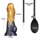 Dildo aufblasbar Dual Density Silikon AEROSX 7.5-Inch gold-schwarz starker Saugfuss abnehmbare Pumpe kaufen