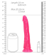 Dildo fluoreszierend Realistic slim Dong 8-Inch pink 3.8cm Durchmesser leuchtet im Dunkeln von REALROCK kaufen