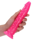 Dildo fluoreszierend Realistic slim Dong 8-Inch pink Harness kompatibel leuchtet im Dunkeln von REALROCK kaufen