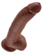 Dildo m. Hoden King Cock 9 Inch Balls braun