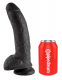 Dildo m. Hoden King Cock 9 Inch Balls schwarz