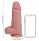 Dildo m. Hoden Extra Thick Straight 10-Inch haut 20.3 cm x 8.1cm mit Äderung & Saugfuss aus PVC günstig kaufen