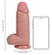 Dildo m. Hoden Extra Thick Straight 9-Inch haut 17.5cm x 7.6cm mit Äderung PVC von REALROCK günstig kaufen