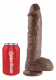 Dildo m. Hoden King Cock 10 Inch Balls braun
