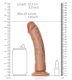 Dildo m. Saugfuss Curved Realistic 8-Inch hellbraun 4.6cm Durchmesser O-Ring Harness kompatibel von REALROCK kaufen