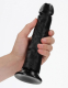 Dildo m. Saugfuss Curved Realistic 8-Inch schwarz 20.5cm x 4.6cm einführbar PVC-Dildo mit Äderung kaufen