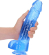 Dildo w. Suction Cup Realistic Cock 10-Inch blue lifelike TPE 25.4cm x 6cm insertable with Veins by REALROCK buy cheap