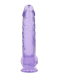 Godemiché avec ventouse Realistic Cock 10-Inch violet avec scrotum 25.4cm x 6cm insérable TPE à bas prix